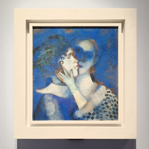 Картина марка Шагала "Голубые любовники"