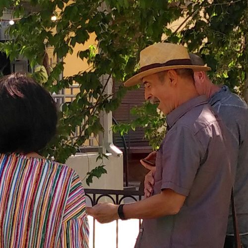 Нина Дивинская и художник Валерий Макаров портрет Лосев-фест 2019