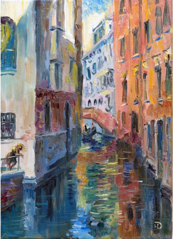 Водные каналы Венеции в окружении характерной архитектуры.