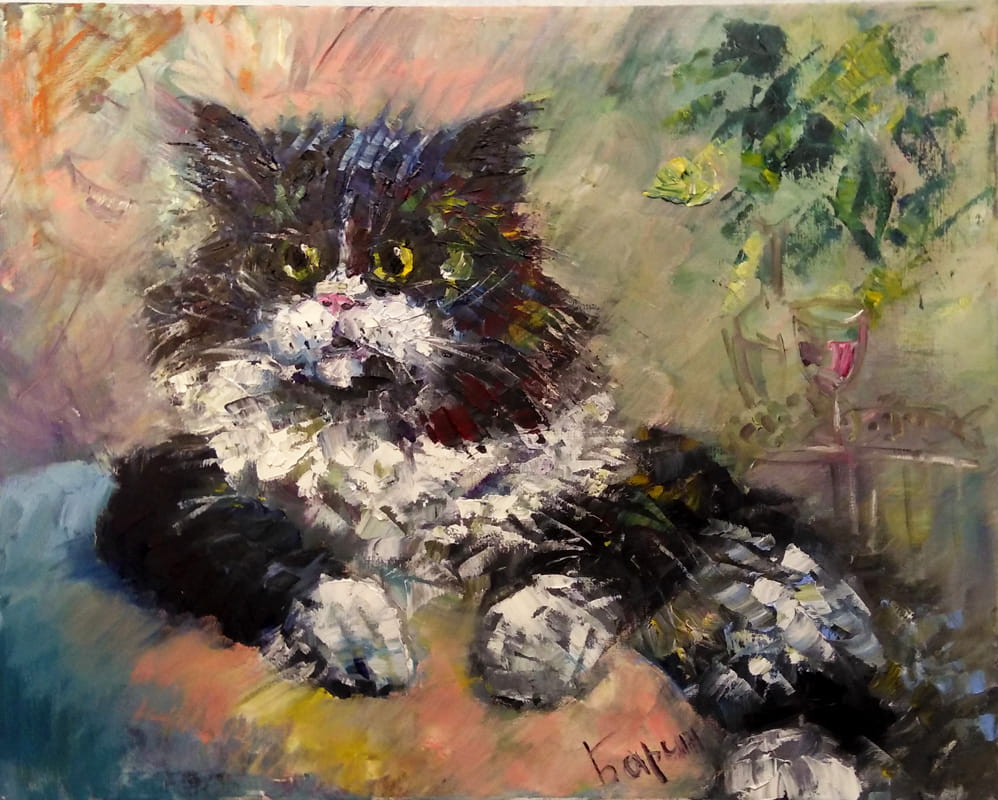Портрет шикарного кота с барскими манерами.