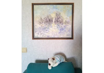 Пейзаж в стиле импрессионизм маслом "Ощущение света " в интерьере