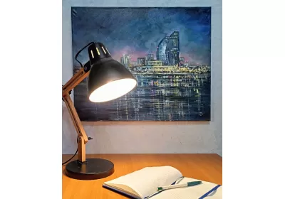 Картина на холсте "Паруса над Волгоградом" на стене