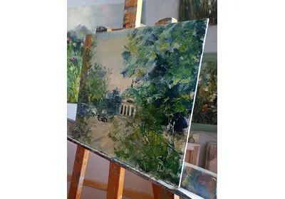 Холст на МДФ с изображением Волгоградского Планетария на улице Мира