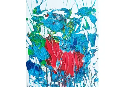 Уникальная Монотипия "Яркая жизнь" абстрактное Искусство для Вашего Интерьера художницы Нины Дивинской.