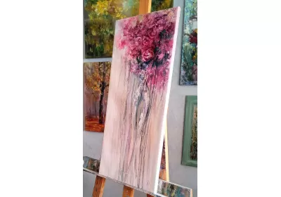 Холст на подрамнике с  интерьерной картиной "Расцвет"