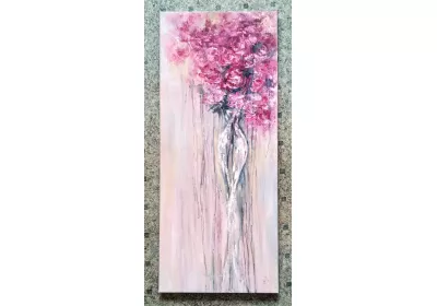 Чувственная интерьерная картина на "Расцвет" тёмном фоне