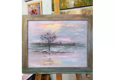 Картина маслом "Сквозь призму розовых очков"