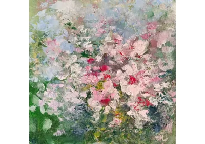 Абстрактная картина маслом "Весна" художницы Нины Дивинской (Волгоград)