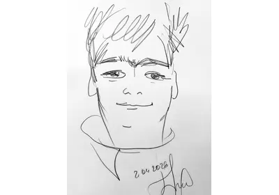 Подборка скетчей портретов участников Дня рождения СТ 2026 художник Нина Дивинская линейные рисунки карандашом