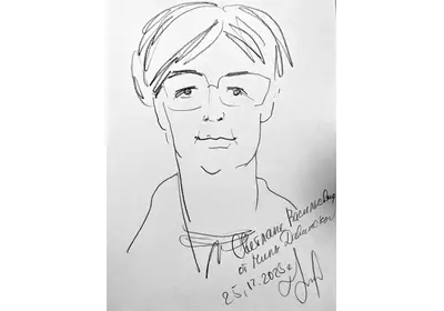 Мимолетный портрет библиотекаря на выставке Нины Дивинской