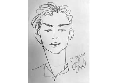 Скетч студента ВГИИК, сделанный Ниной Дивинской во время выступления