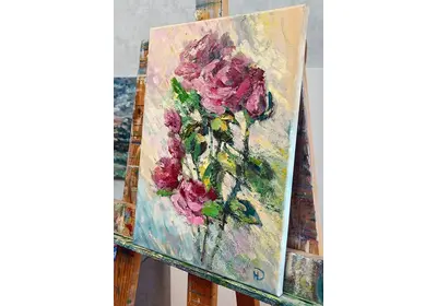 Холст на подрамнике с картиной "Солнечная вуаль"