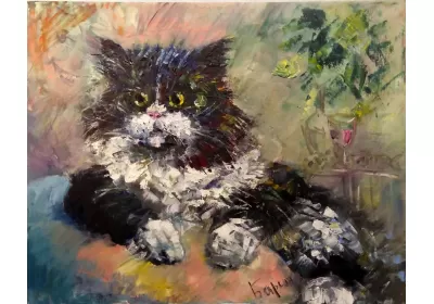 Портрет шикарного кота с барскими манерами.