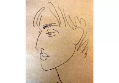 Образ юноши, созданный несколькими линиями