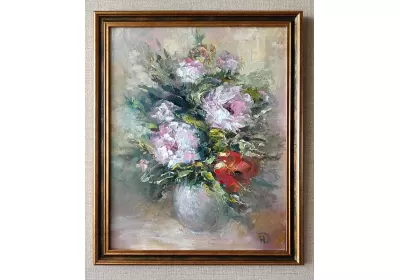 Картина маслом "Букет для души" в раме