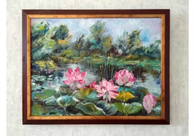 "цветение лотосов" в раме