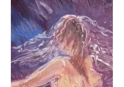 Фрагмент картины "Девушка в брызгах"