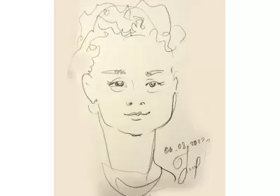 Ксюша - линейный портрет