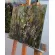 Холст на картоне с  изображением цветущих трав в степи
