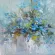Картина маслом с голубыми нежными романтическими незабудками в стили импрессионизм художника Нины Дивинской (Волгоград)
