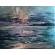 Картина маслом "Море на двоих" с романтичным сиреневым закатом художника Нины Дивинской