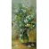 Картина маслом порхающие анемоны словно парят в воздухе в прозрачной вазе художницы Нины Дивинской (Волгоград)